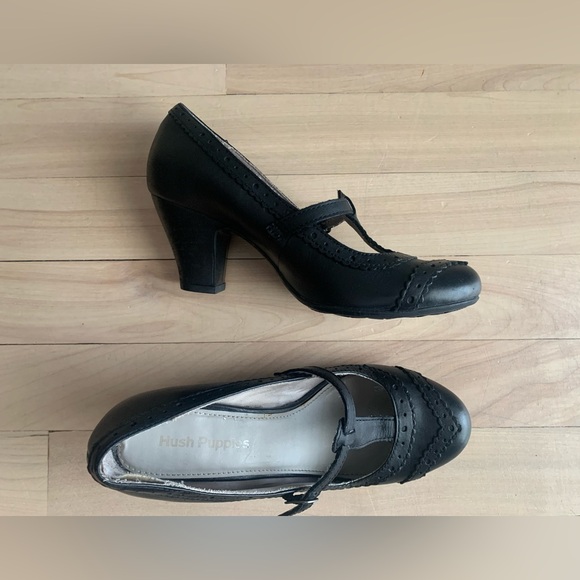 HUSH PUPPIES - Black Mary Jane Heels - Picture 8 of 8